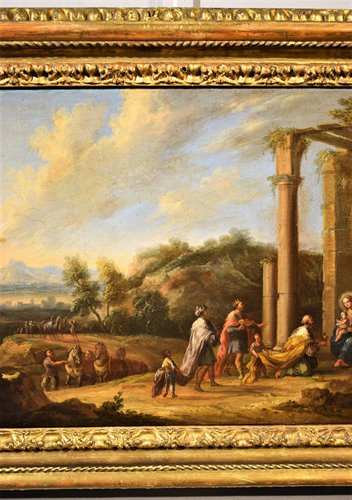 Paesaggio arcadico con Adorazione dei Magi